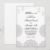 Elegant moslim bruiloft kaart (Voorkant / Achterkant)