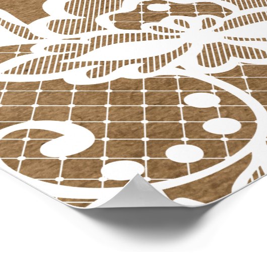 Elegant Moslim Islamitisch Bruiloft Poster (Hoek)