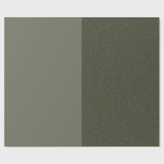 Elegant Moss Green Split Gift Wrap – Cadeaupapier (Vlak)
