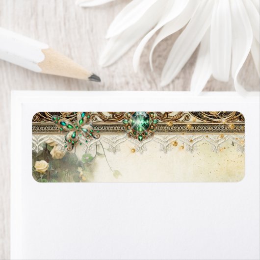 Elegant Moss & Moonlight Emerald  Lace Retu Etiket (Insitu)