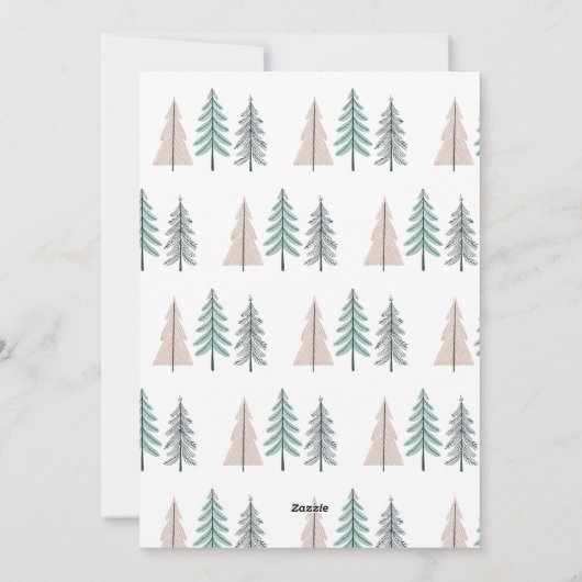 Elegant Most Wonderful Time Christmas Trees Feestdagenkaart (Achterkant)