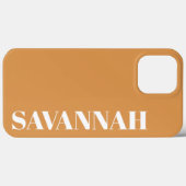 Elegant Mosterd gepersonaliseerde naam eenvoudig Case-Mate iPhone Case (Achterkant (horizontaal))