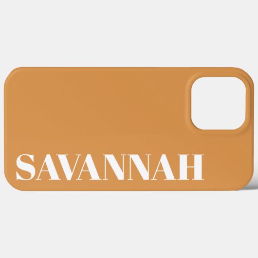 Elegant Mosterd gepersonaliseerde naam eenvoudig Case-Mate iPhone Case (Achterkant (horizontaal))