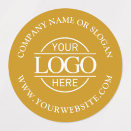 Elegant Mosterdgeel Business Logo Promotional Labels