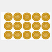 Elegant Mosterdgeel Business Logo Promotional Labels (Vel)