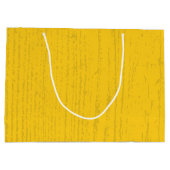 Elegant Mosterdgeel Houtnerf Groot Cadeauzakje (Achterkant)