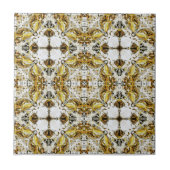 Elegant, , mosterdgeel, wit tegeltje (Voorkant)