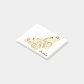 Elegant Moth i Sepia Design Post-it® Notes (Schuin)