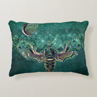 Elegant moth moon emerald night sparagelegant groe accent kussen