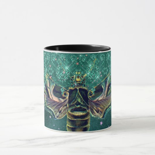 Elegant moth moon emerald night sparagelegant groe mok (Midden)