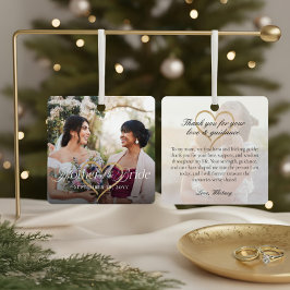 Elegant Mother of the Bride Photo Memory Keepsake Metalen Ornament
