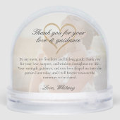 Elegant Mother of the Bride Photo Memory Keepsake Sneeuwbol (Achterkant)