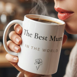 Elegant Mother's Day Mug | Minimal Floral Mug Koffiemok