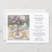 Elegant Mother's Day Tea Party Invitation Kaart (Voorkant)