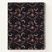 Elegant Moths Flowers and Moons Mystical Pattern Notitieboek (Achterkant)