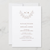 Elegant motief bruiloft-uitnodiging kaart (Voorkant)