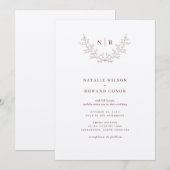 Elegant motief bruiloft-uitnodiging kaart (Voorkant / Achterkant)