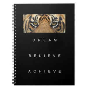 Elegant Motivatie Inspirerend Quote Tiger top Notitieboek