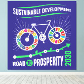 Elegant Motivational Office Corporate Holiday Gift Canvas Afdruk (Insitu (Houten vloer))