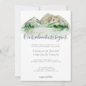 Elegant Mountain Adventure Wedding Kaart (Voorkant)