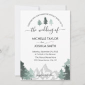 Elegant Mountain Forest Rustic Destination Invitat Kaart (Voorkant)