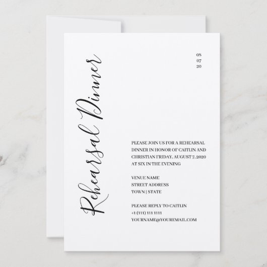 Elegant Mountain Rehearsal Dinner Invitation Save The Date (Voorkant)