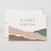 Elegant Mountain Torn Edge Certificate Gift Kaart (Voorkant)