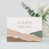 Elegant Mountain Torn Edge Certificate Gift Kaart (Staand voorkant)
