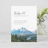 Elegant Mountain Wedding Bedankt (Staand voorkant)