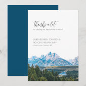 Elegant Mountain Wedding Bedankt (Voorkant / Achterkant)