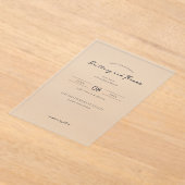 Elegant Mountain Wedding Invitation Acryl Uitnodigingen (Laagn)