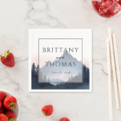 Elegant Mountain Wedding Invitation Servet (Insitu)