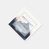 Elegant Mountain Wedding Invitation Servet (Hoek)