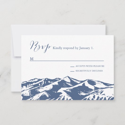 Elegant Mountain Wedding RSVP (Voorkant)