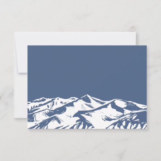 Elegant Mountain Wedding RSVP (Achterkant)