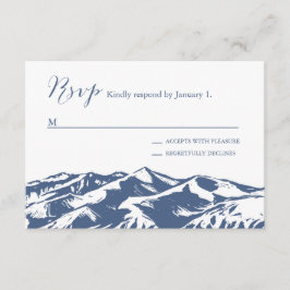 Elegant Mountain Wedding RSVP Kaartje