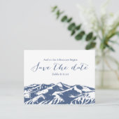 Elegant Mountain Wedding Save the Date Kaart (Staand voorkant)