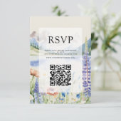 Elegant Mountain Wildflower Landscape Bruiloft RSVP Kaartje (Staand voorkant)