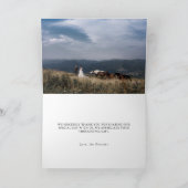 Elegant Mountains Calligrafie Foto Dank je wel Kaart (Binnen)