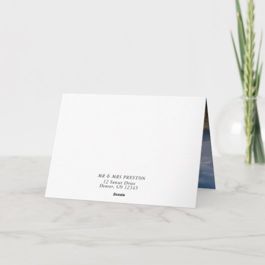 Elegant Mountains Calligrafie Foto Dank je wel Kaart (Achterkant)