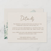 Elegant Mountains Details Wedding Informatiekaartje (Voorkant / Achterkant)