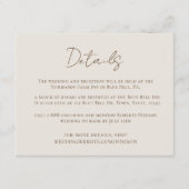 Elegant Mountains Details Wedding Informatiekaartje (Voorkant)