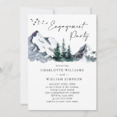 Elegant Mountains Forest Engagement Party Kaart (Voorkant)