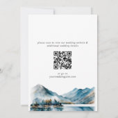 Elegant Mountains Forest Engagement Party QR code Kaart (Achterkant)