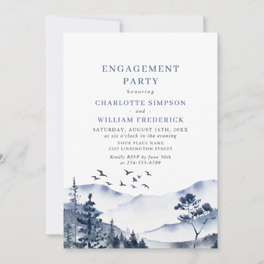 Elegant Mountains Forest ENGAGTY Kaart (Voorkant)