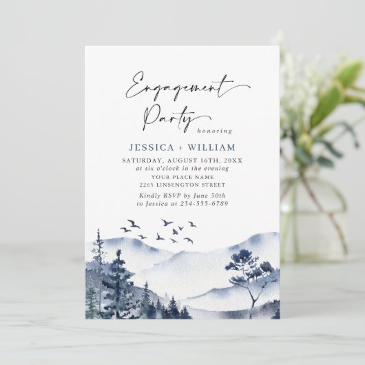 Elegant Mountains Forest ENGAGTY Kaart (Staand voorkant)