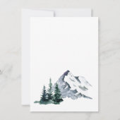 Elegant Mountains Forest Landscape Wedding Kaart (Achterkant)