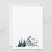 Elegant Mountains Forest Rehearsal Dinner Kaart (Achterkant)