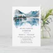 Elegant Mountains Forest Rehearsal Dinner Photo Kaart (Staand voorkant)