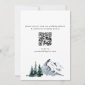 Elegant Mountains Forest Wedding QR code Kaart (Achterkant)